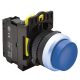 Kiálló nyomókapcsoló kék IP42