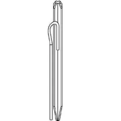 Keresztföldelő rúd huzalzászlóval 2m