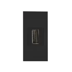 USB toldó aljzat beépíthető fekete 2.0
