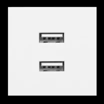 USB töltőaljzat beépíthető fehér 2,1A