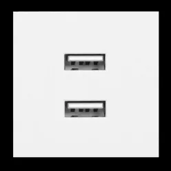 USB töltőaljzat beépíthető fehér 2,1A