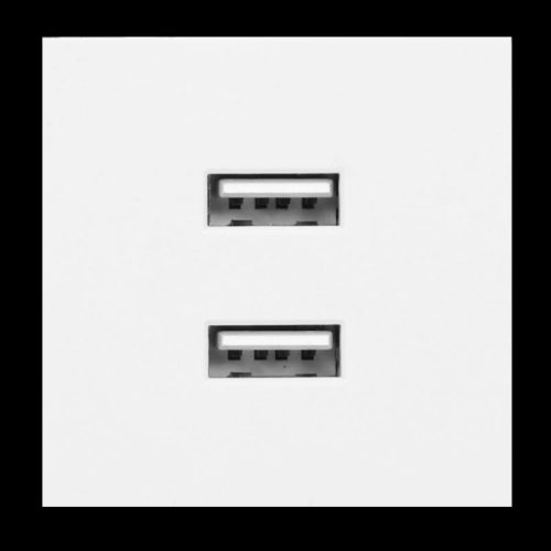 USB töltőaljzat beépíthető fehér 2,1A