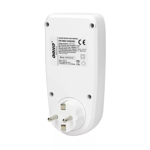 Digitális fogyasztásmérő 0-3680W 16A