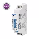 Digitális fogyasztásmérő 1 fázisú 40A, 230V, IP51, LED, 1 modul MID hiteles