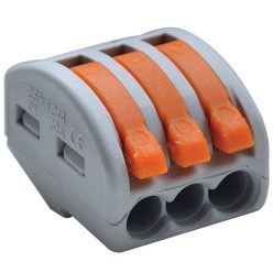   Csavar nélküli vezetékösszekötő, nyitható 0,75-4mm2, 32A, 400VAC 3P