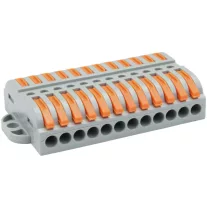   Csavar nélküli vezetékösszekötő, toldó, nyitható 0,5-4mm2, 32A, 400VAC 12P