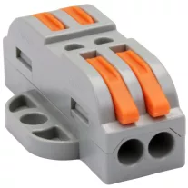   Csavar nélküli vezetékösszekötő, toldó, nyitható 0,5-4mm2, 32A, 400VAC 2P