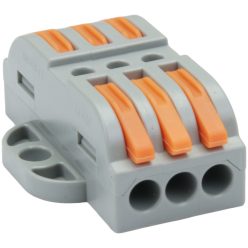   Csavar nélküli vezetékösszekötő, toldó, nyitható 0,5-4mm2, 32A, 400VAC 3P