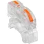 Csavar nélküli vezetékösszekötő, toldó, nyitható, átlátszó 0,5-4mm2, 32A, 400VAC 1P