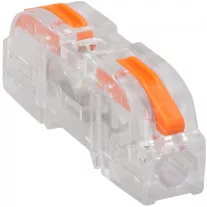   Csavar nélküli vezetékösszekötő, toldó, nyitható, átlátszó 0,5-4mm2, 32A, 400VAC 1P