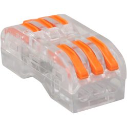   Csavar nélküli vezetékösszekötő, toldó, nyitható, átlátszó 0,5-4mm2, 32A, 400VAC 3P
