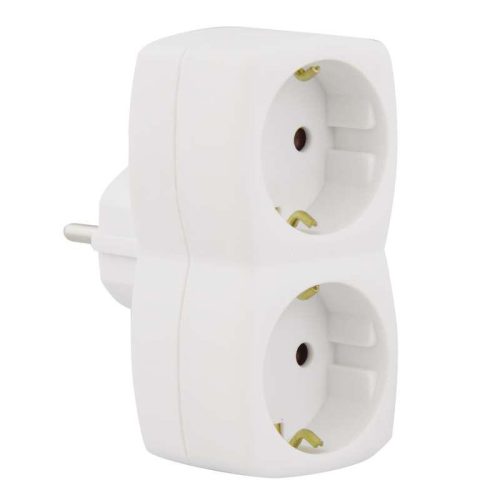 Elosztó, dupla dugalj függőleges