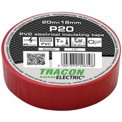 Szigetelőszalag, piros 20m×18mm