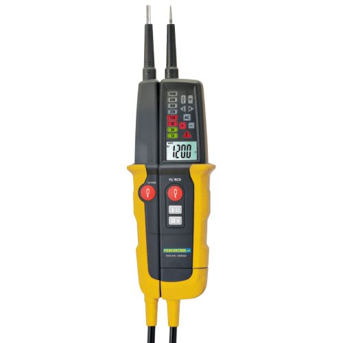 2 pólusú feszültségvizsgáló ésAVK teszter, LED LCD kijelző 12-1000V AC/DC, 30mA