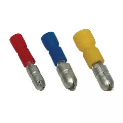 Szigetelt hengeres csatlakozó dugó, piros