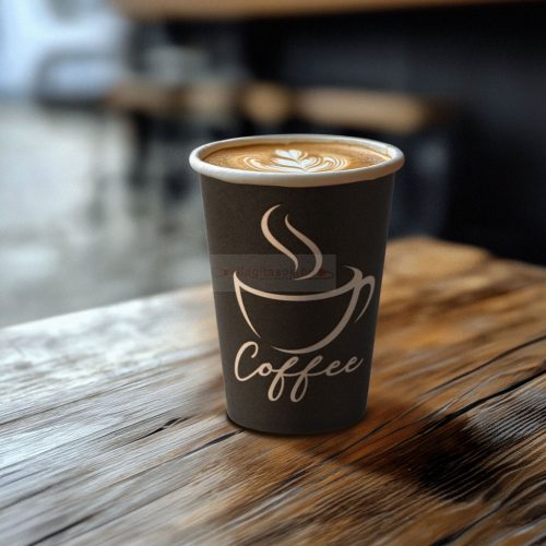 Papírpohár - fekete - 180 ml - 1000 db / csomag