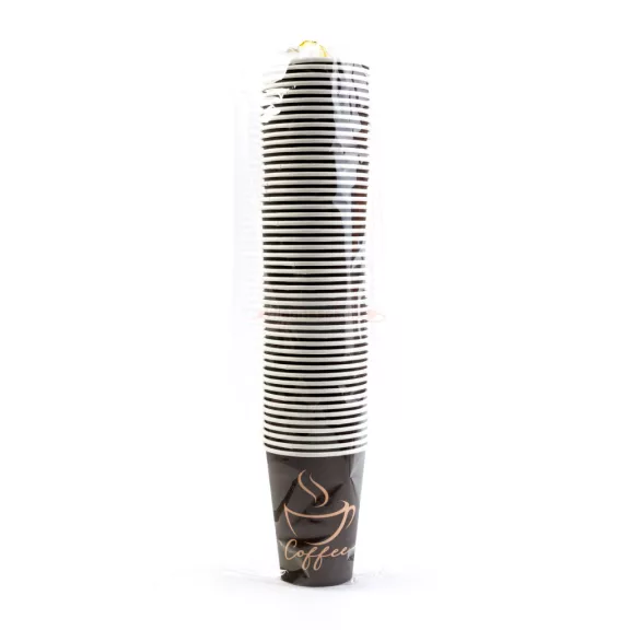 Papírpohár - fekete - 180 ml - 1000 db / csomag