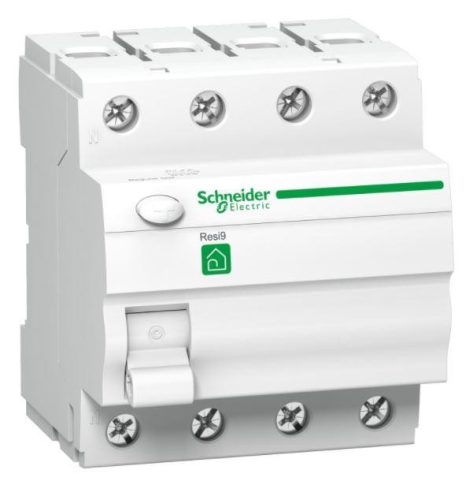 Schneider RESI9 áram-védőkapcsoló, A osztály, 4P, 63A, 30mA