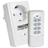  Távkapcsolós csatlakozóaljzat, 1 aljzat, 1 távírányító 230VAC, 50Hz, 3600W, IP20, 433,92MHz