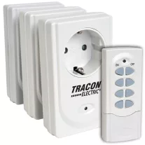   Távkapcsolós csatlakozóaljzat, 3 aljzat, 1 távírányító 230VAC, 50Hz, 3600W, IP20, 433,92MHz