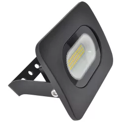   LED fényvető beépített bekötődobozzal (kábel nélkül),fekete 220-240V AC, 20W, 4000K, IP65, 1600lm, EEI=G