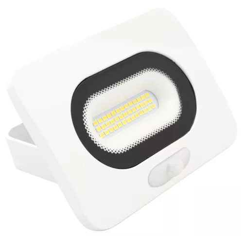 SMD fényvető mozgásérzékelővel, fehér 10W, 4000K, IP65, 220-240V AC, 800lm, 110°, 3-10m, EEI=G