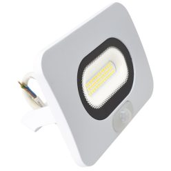   Fehér SMD fényvető mozgásérzékelővel 30W, 4000K, IP65, 220-240V AC, 2700lm,110°, 3-10m, EEI=F