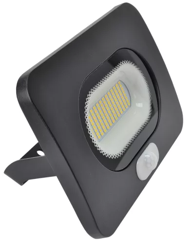 SMD fényvető mozgásérzékelővel, fekete 220-240V AC, 50W, 4000K, IP65, 4000lm, 110°, 3-10m, EEI=G