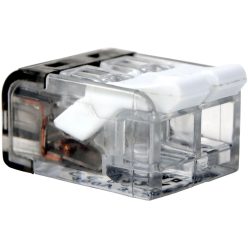   Csavar nélküli vezetékösszekötő, nyitható átlátszó 0,2-4mm2, 32A, 450VAC 2P