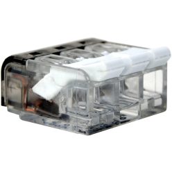   Csavar nélküli vezetékösszekötő, nyitható átlátszó 0,2-4mm2, 32A, 450VAC 3P