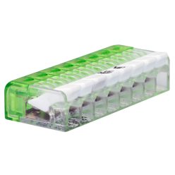   Csavar nélküli vezetékösszekötő, nyitható átlátszó 0,2-2,5mm2, 24A, 450VAC 8P