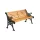 Köztéri pad alumínium-fa 140x57cm Milánó