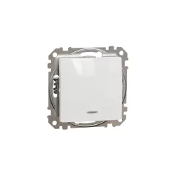   ÚJ SEDNA Váltókapcsoló, kék jelzőfénnyel, 10AX, fehér