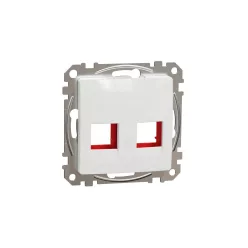   ÚJ SEDNA 2xRJ45 adapter, KRONE, ICS, AMP-Tyco betétekhez, fehér