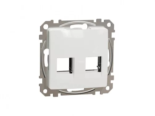 ÚJ SEDNA 2xRJ45 adapter, AMP-Tyco betétekhez, fehér