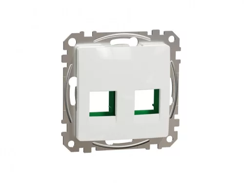 ÚJ SEDNA 2xRJ45 adapter, SYSTIMAX, RDM betétekhez, fehér