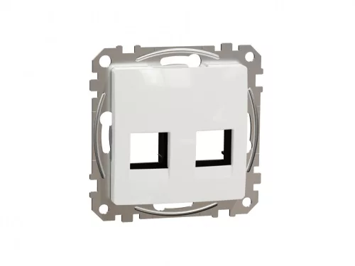 ÚJ SEDNA 2xRJ45 adapter, AMP, AMP-Tyco, MOLEX betétekhez, fehér