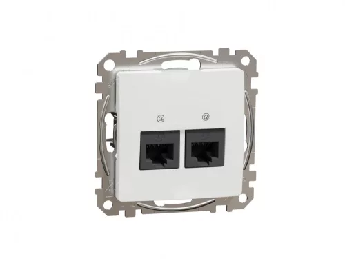 ÚJ SEDNA 2xRJ45 Cat5e UTP aljzat, fehér