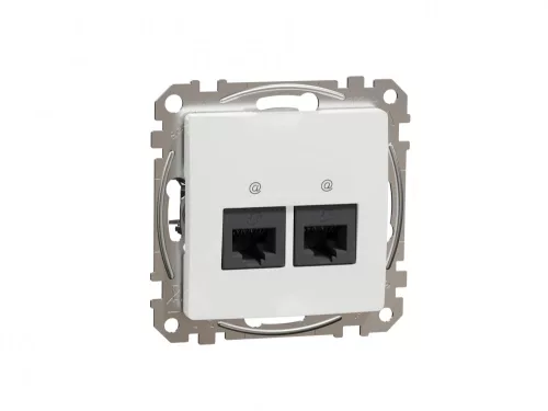 ÚJ SEDNA 2xRJ45 Cat6 UTP aljzat, fehér