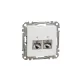ÚJ SEDNA 2xRJ45 Cat6 STP aljzat, fehér