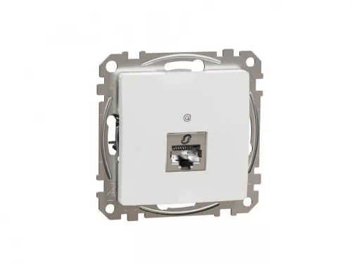 ÚJ SEDNA 1xRJ45 Cat6A STP aljzat, fehér