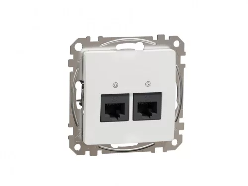 ÚJ SEDNA 2xRJ45 Cat6A UTP aljzat, fehér