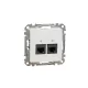 ÚJ SEDNA 2xRJ45 Cat6A UTP aljzat, fehér