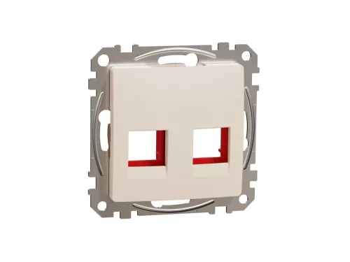 ÚJ SEDNA 2xRJ45 adapter, KRONE, ICS, AMP-Tyco betétekhez, bézs