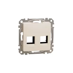   ÚJ SEDNA 2xRJ45 adapter, AMP, AMP-Tyco, MOLEX betétekhez, bézs