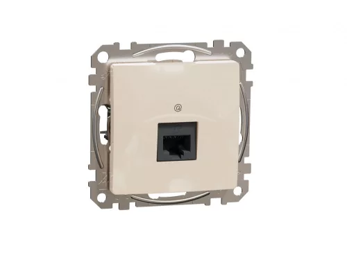 ÚJ SEDNA 1xRJ45 Cat5e UTP aljzat, bézs