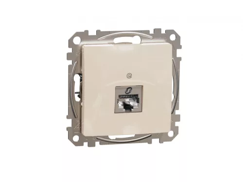 ÚJ SEDNA 1xRJ45 Cat6 STP aljzat, bézs