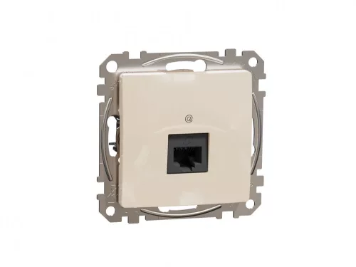 ÚJ SEDNA 1xRJ45 Cat6A UTP aljzat, bézs