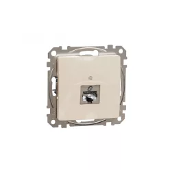 ÚJ SEDNA 1xRJ45 Cat6A STP aljzat, bézs