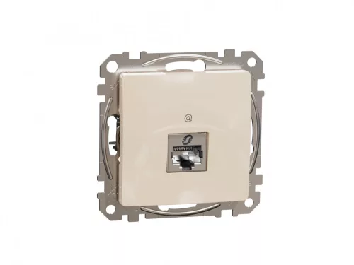ÚJ SEDNA 1xRJ45 Cat6A STP aljzat, bézs